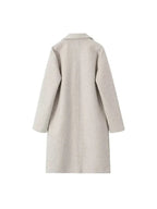 Lange mantel met open design en reverskraag voor dames