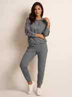Loungeset met paillettendetails voor dames in grijs