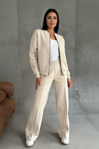 Loungeset met rits en wijde broek voor dames