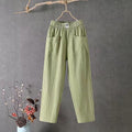 Luchtige broek met zakken en comfortabele pasvorm voor dames in groen