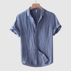 Luchtige linnen blouse met korte mouwen