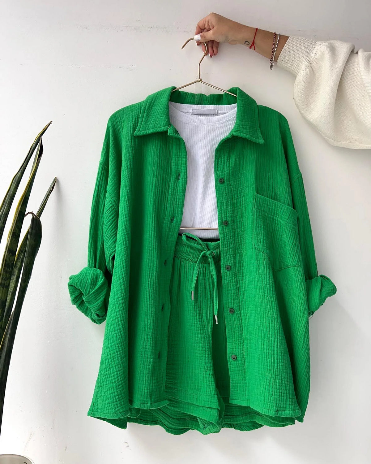Luchtige lounge set met short voor dames