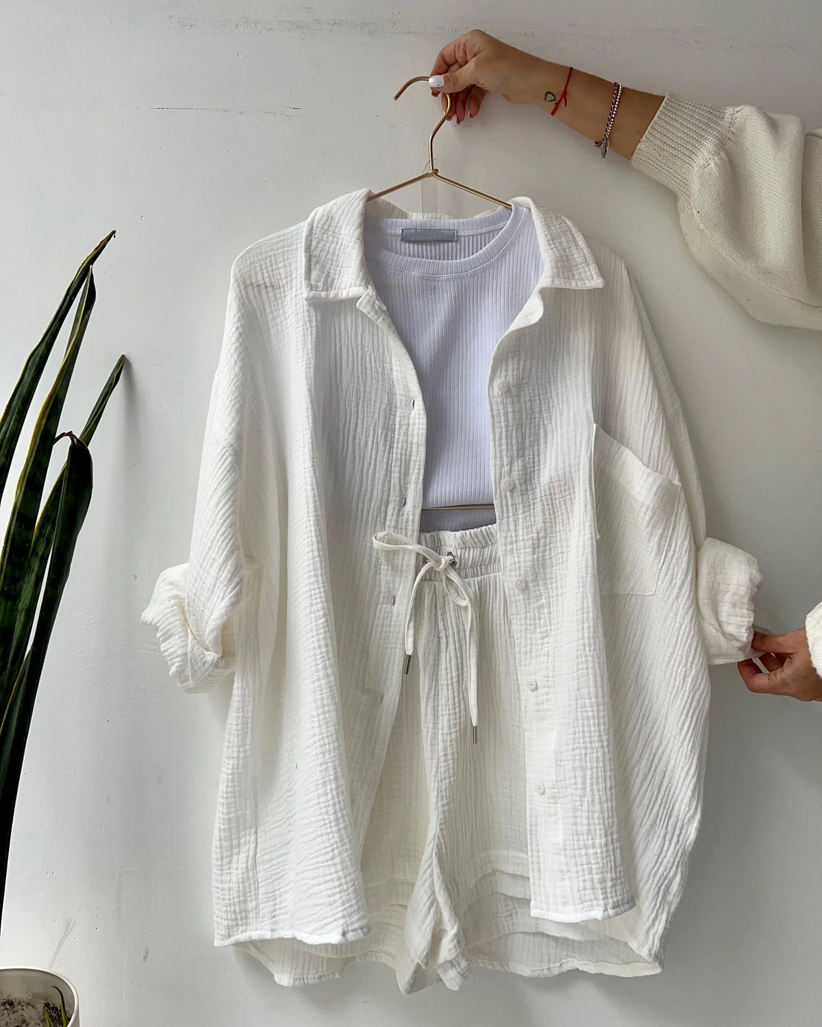 Luchtige lounge set met short voor dames