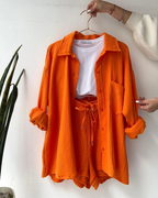 Luchtige lounge set met short voor dames