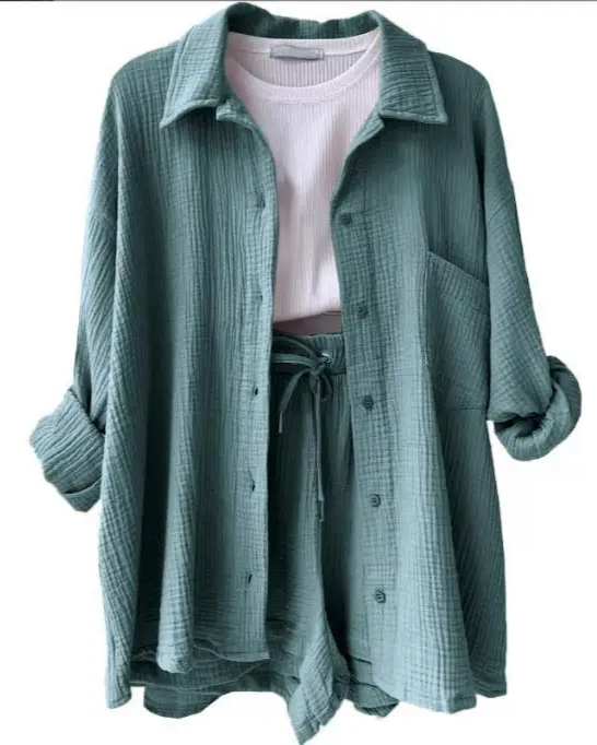 Luchtige lounge set met short voor dames