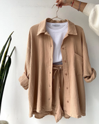 Luchtige lounge set met short voor dames