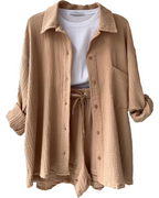 Luchtige lounge set met short voor dames