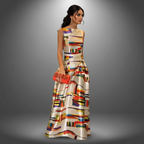 Maxi jurk met kleurrijke geometrische print voor dames