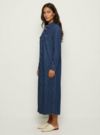 Maxi overhemdjurk met denimlook voor dames