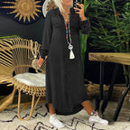 Maxi overhemdjurk met denimlook voor dames