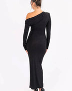 Maxi jurk met glinsterende afwerking voor dames