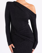 Maxi jurk met glinsterende afwerking voor dames