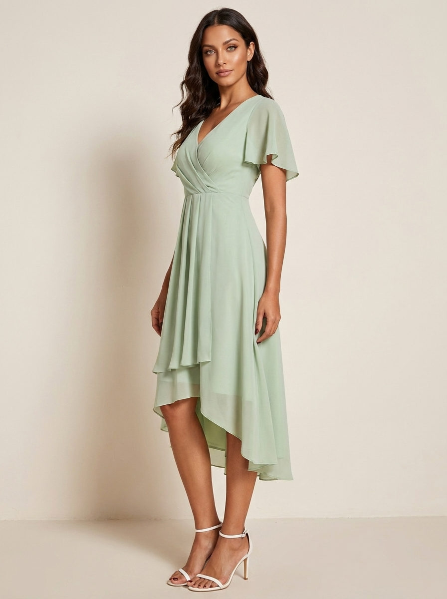 Midi jurk met luxe kant en elegante pasvorm voor dames