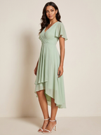 Midi jurk met luxe kant en elegante pasvorm voor dames