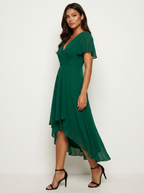 Midi jurk met luxe kant en elegante pasvorm voor dames