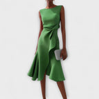 Aansluitende midi jurk met tailleaccent voor dames