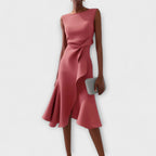 Aansluitende midi jurk met tailleaccent voor dames