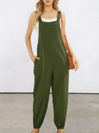 Minimalistische jumpsuit met verlengend silhouet voor dames