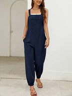 Minimalistische jumpsuit met verlengend silhouet voor dames