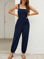 Minimalistische jumpsuit met verlengend silhouet voor dames