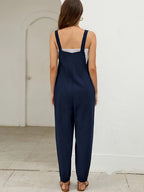 Minimalistische jumpsuit met verlengend silhouet voor dames