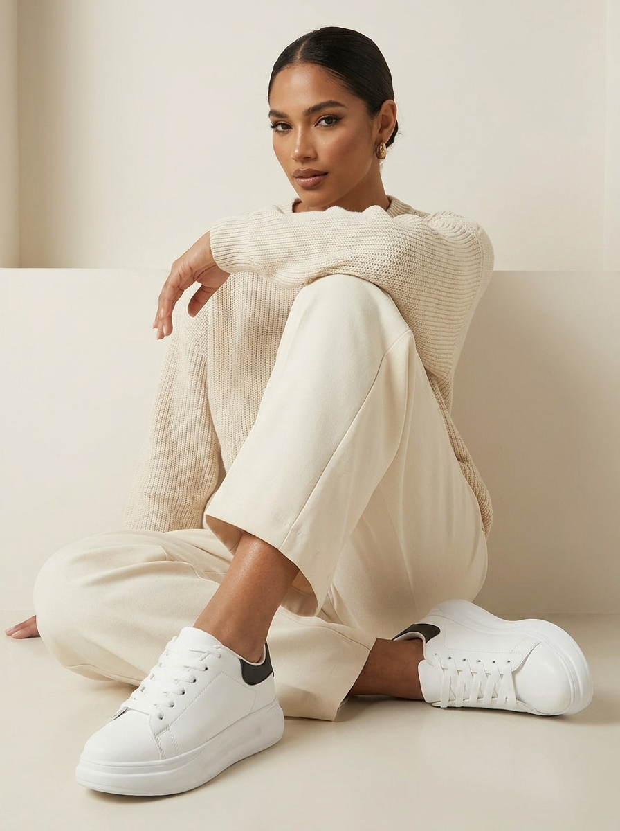 Minimalistische sneakers met soepele zool