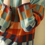 Multicolor trui met ruitpatroon