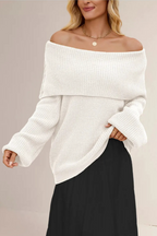 Off-shoulder trui met brede halslijn voor dames
