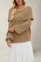 Off-shoulder trui met brede halslijn voor dames