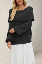 Off-shoulder trui met brede halslijn voor dames