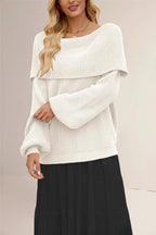 Off-shoulder trui met brede halslijn voor dames