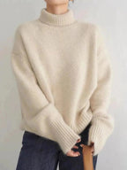 Oversized coltrui met geribde manchetten voor dames