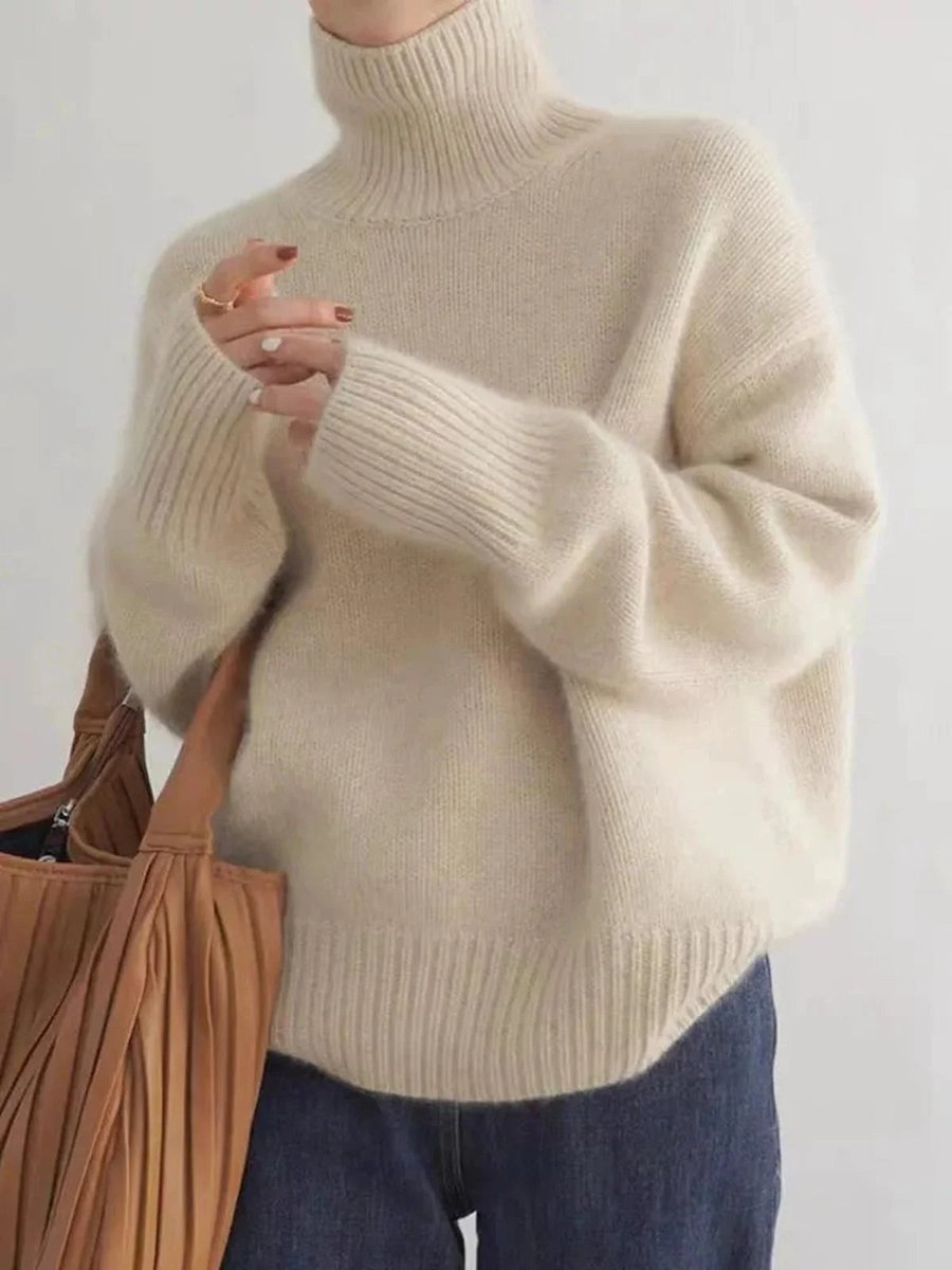 Oversized coltrui met geribde manchetten voor dames