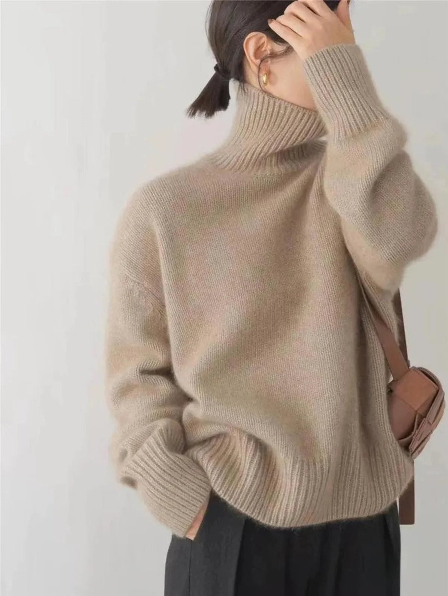 Oversized coltrui met geribde manchetten voor dames