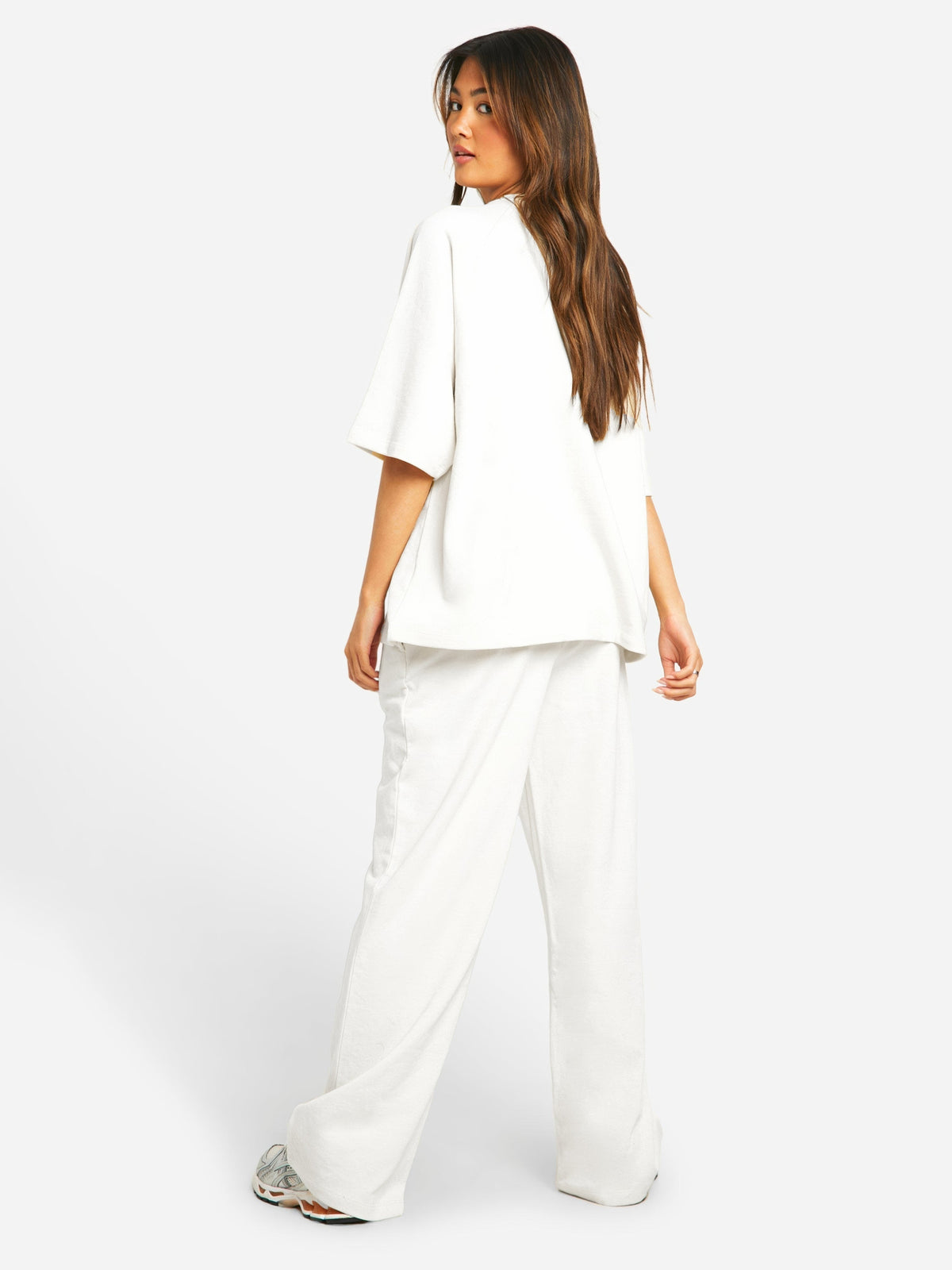 Oversized set met korte mouwen en wijde broek voor dames