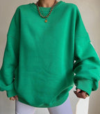 Oversized trui met grafische print en ruime pasvorm voor dames