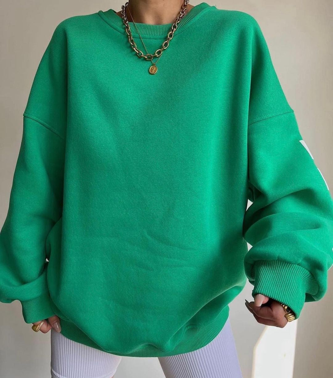 Oversized trui met grafische print en ruime pasvorm voor dames