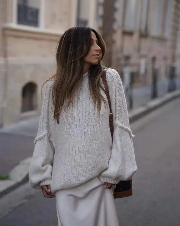 Oversized trui met wijde mouwen voor dames
