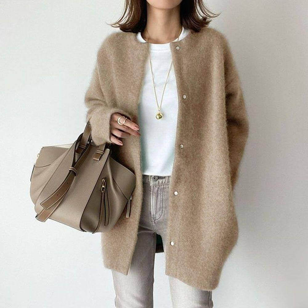 Oversized vest met knoopsluiting en lange lengte