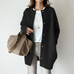 Oversized vest met knoopsluiting en lange lengte