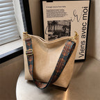 Schoudertas met bohemian schouderband voor dames in beige