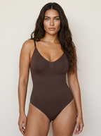 Shapewear body met verstelbare bandjes in bruin