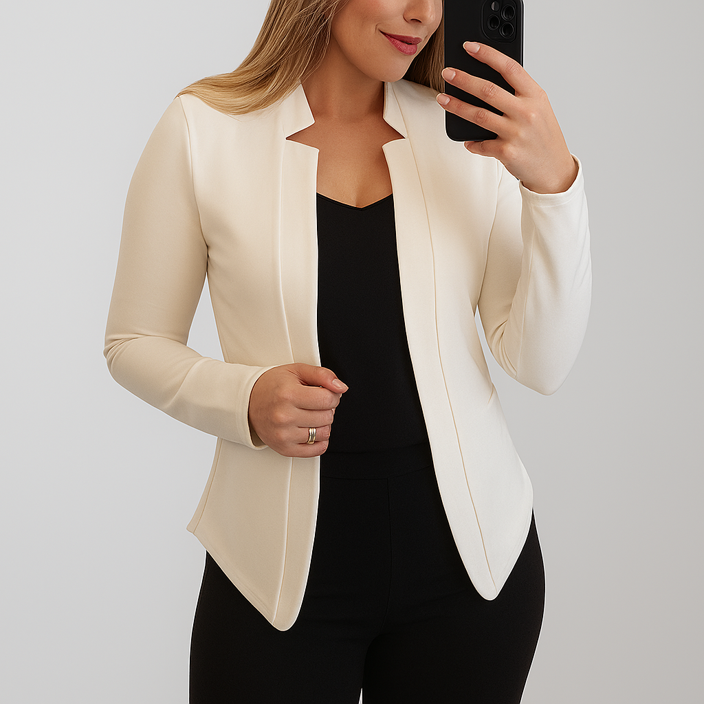 Slim fit blazer met vrouwelijke pasvorm voor dames