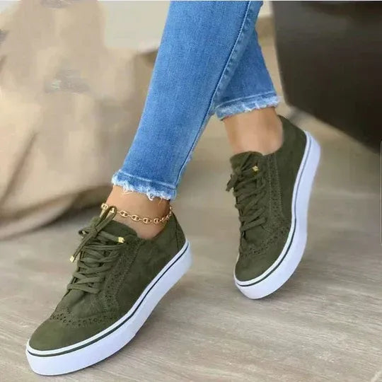 Sneakers met lichtgewicht constructie en zachte binnenvoering voor dames in groen