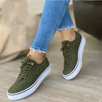 Sneakers met lichtgewicht constructie en zachte binnenvoering voor dames in groen