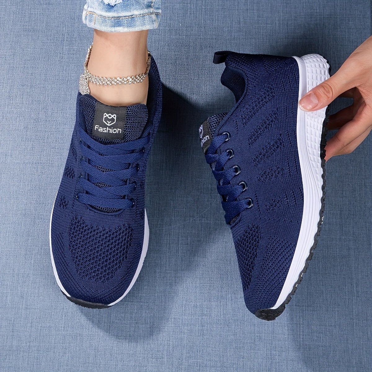 Sneakers met ademend mesh en comfortabele zool voor dames