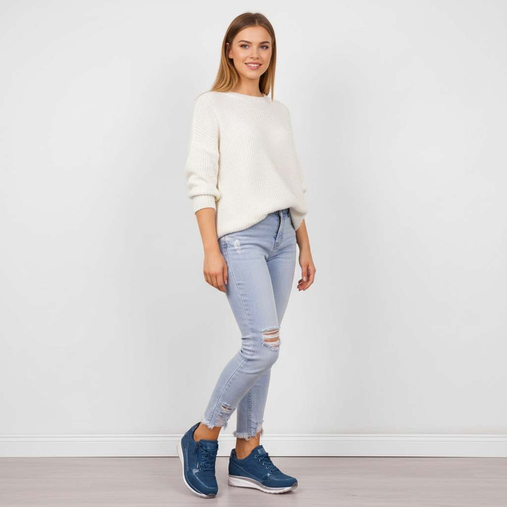 Sneakers met lichtgewicht ontwerp en stevige zool voor dames