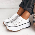 Sneakers met platformzool en veterontwerp voor dames