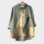 Speelse blouse met hondenprint
