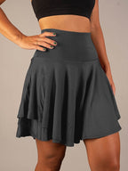 Sportieve skort met hoge taille voor dames in grijs